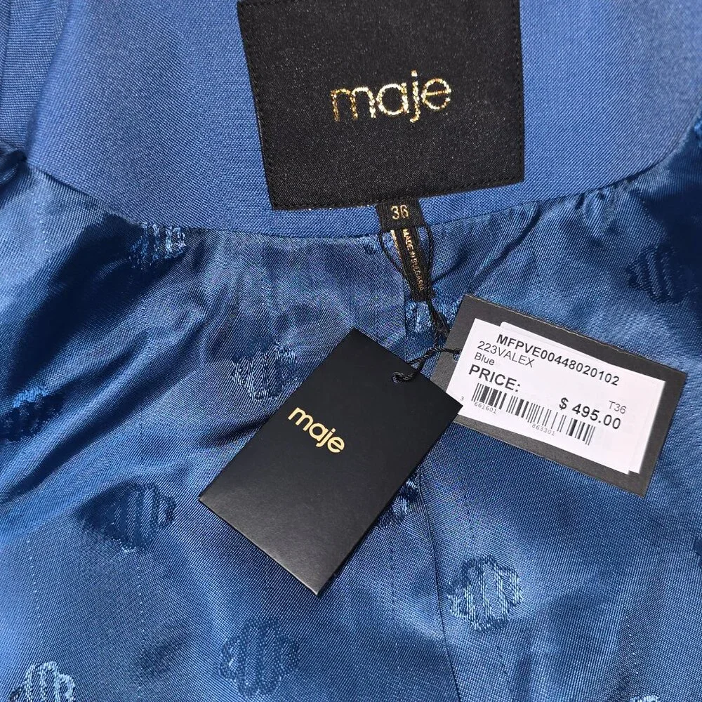Maje Valex Blazer in Blue, various sizes, NWT - Picture 4 of 5